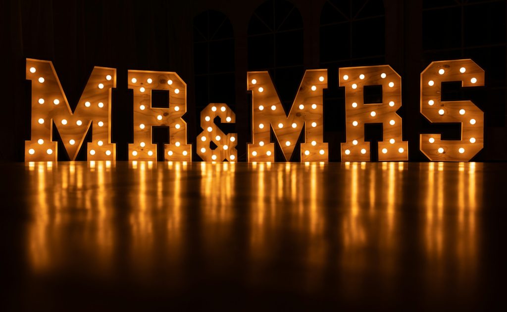 wedding marquee letters